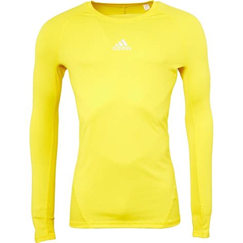 Adidas Heren Alphaskin Trainingstop Met Lange Mouwen Geel