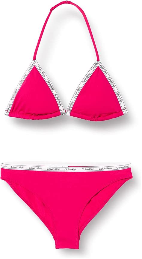 Calvin Klein M Dchen Triangel Bikini Set Royal Pink Jahre Amazon