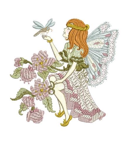 Fairy Machine Embroidery Design By Sue Box In 2 Sizes Etsy