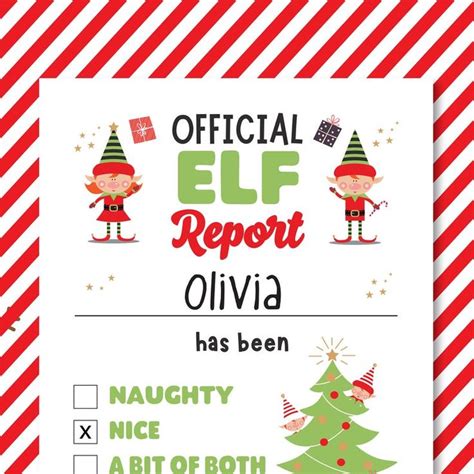 Elf Report Card Printable Free Printable Word Searches