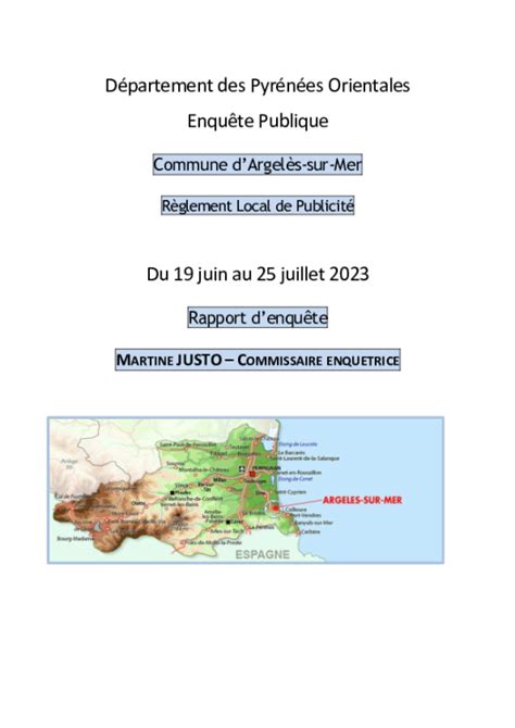 Règlement Local de Publicité Rapport d enquête