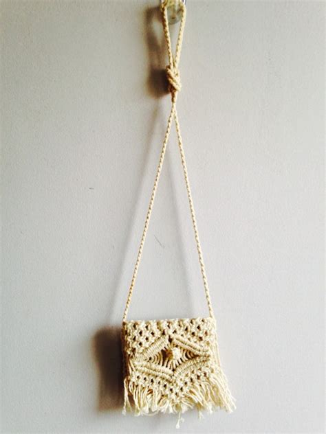 Vintage Macrame Purse 1970s Authentic Hippie Macram Gem