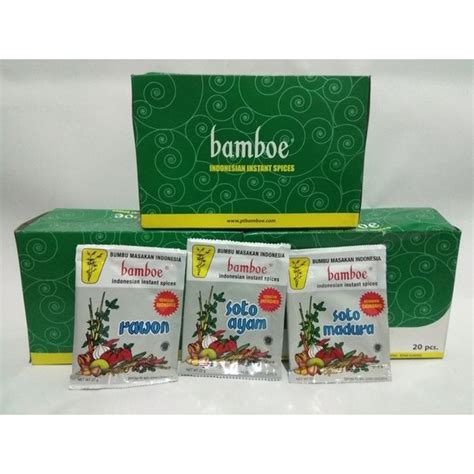 Jual 20 Sachet X 1 Box BAMBOE BOX Bumbu Bamboe Bambu Original Putih