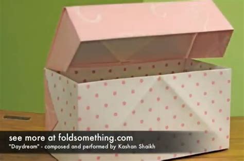 How To Fold An Origami Box With A Lid Origami Box Origami Diy Origami