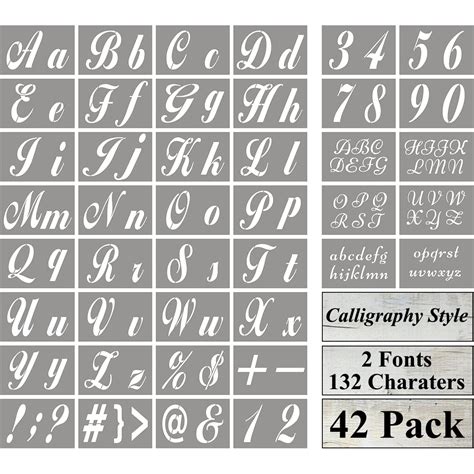 Buy Letter Stencils For Painting On Wood Pack Alphabet Stencil