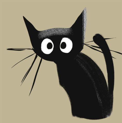 Pin By Mar A On Chic Cats Cats Illustration Black Cat Art