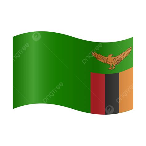 Zambia Flag With Pole Transparent Png Vector Psd And Clipart With