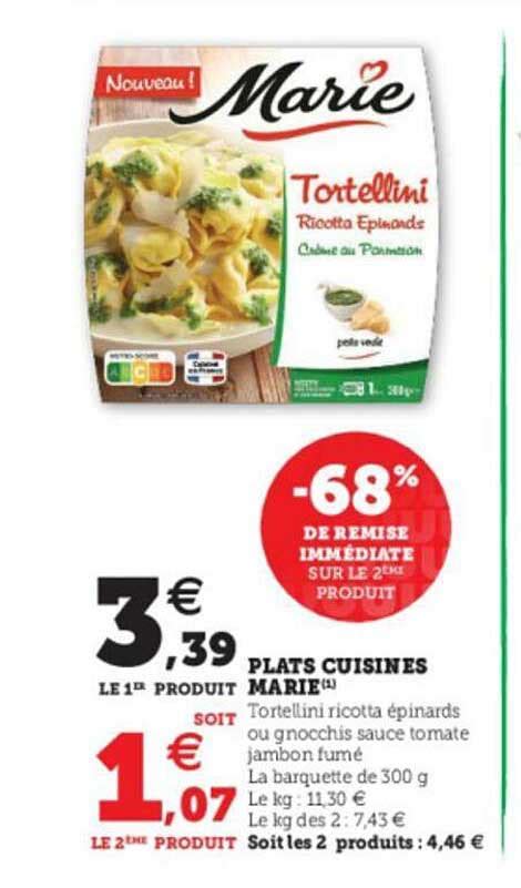 Promo Plats Cuisinés Marie chez Super U iCatalogue fr