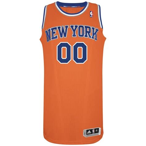 Men's New York Knicks Orange Custom Authentic Jersey - NBA Store