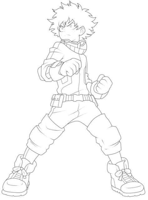 Gran Deku Para Colorear Imprimir E Dibujar Coloringlib