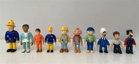 BUNDLE OF PLAY FIGURES Fireman Sam Postman Pat Bob The Builder 9