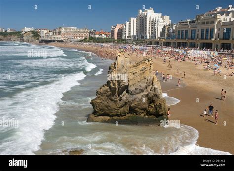 La Grande Plage Beach Biarritz Pyrenees Atlantiques Aquitane France