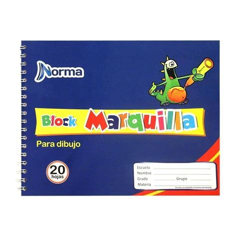 Block Marquilla Norma Para Dibujo 20 Hojas Blancas 1 Pza Walmart