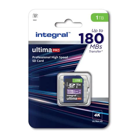 Professional High Speed SD Card 180MB S SDXC V30 UHS I U3 Integral Memory