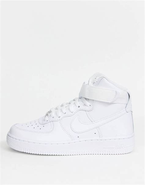 Nike Air Force 1 Hi Sneakers In White Asos Air Force Shoes Custom