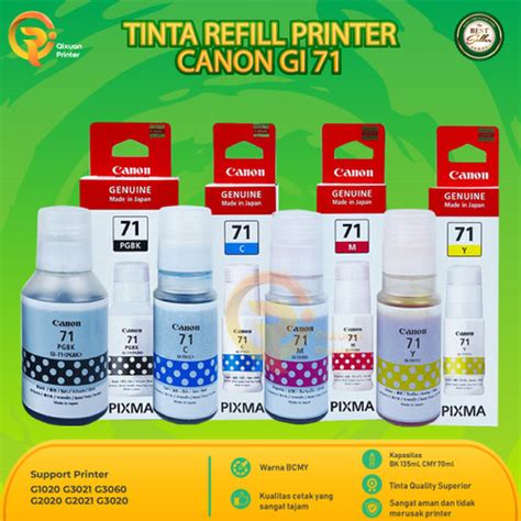 Promo Set Pcs Tinta Canon Gi For Printer G G G G