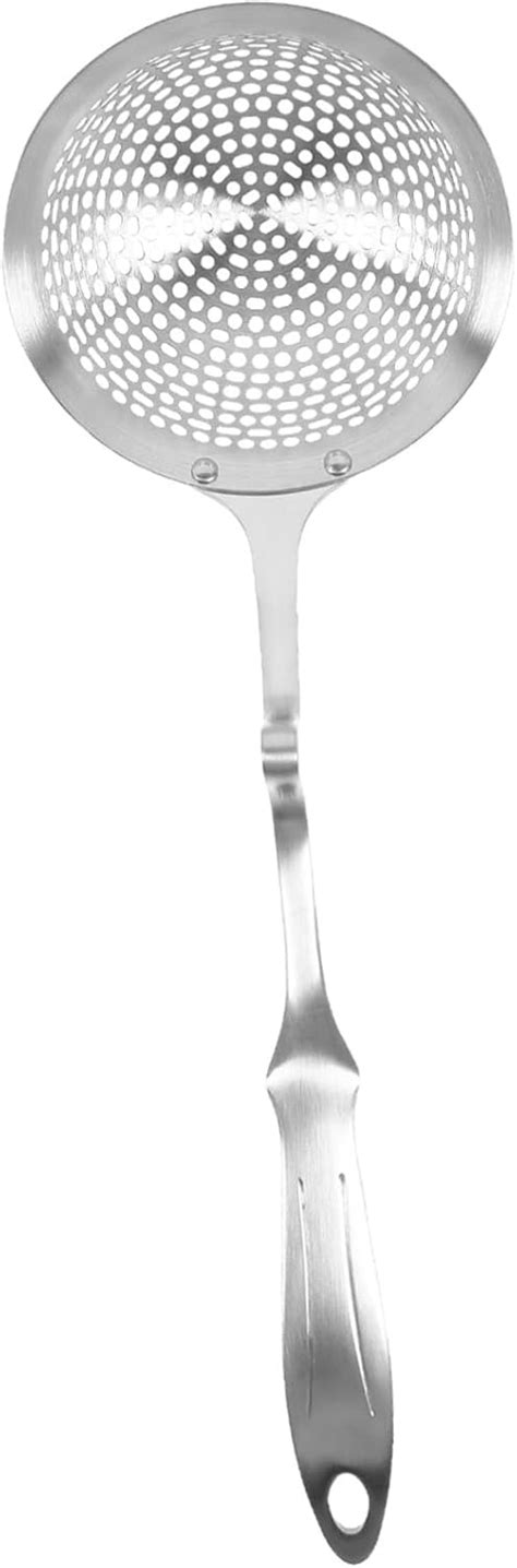LABRIMP Hot Pot Colander Long Handle Strainer Spoon Stainless Steel Colander Strainer Self