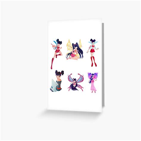 Winx Club Musa Sticker Pack Greeting Card By Patmackriel Redbubble