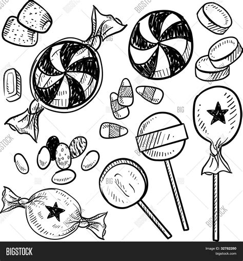 Hard Candy Sketch Vector & Photo (Free Trial) | Bigstock