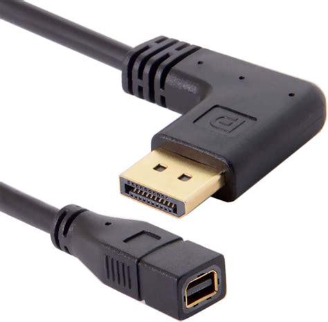 Cablecc Right Angled DP DisplayPort 90 Degree To Mini DP DisplayPort