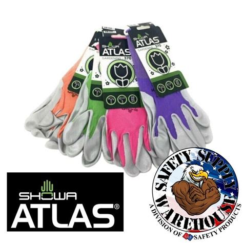 Atlas Showa 370 Pastel Nitrile Gardening Gloves 2 Pack Assorted