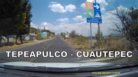 Tepeapulco Cuautepec Acceso A Laguna De Tecocomulco Carretera