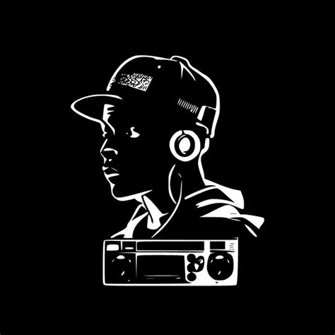 Premium Vector Hip Hop Black And White Vector Illustration