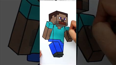 Como Dibujar A Steve De Minecraft Shorts