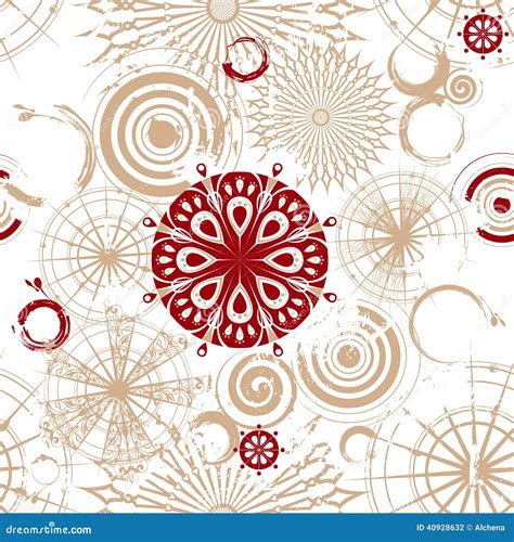 Vector Seamless Background With Beige Circles Stock Vector