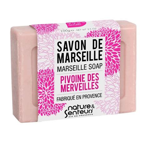 Savon de Marseille parfumé à la pivoine