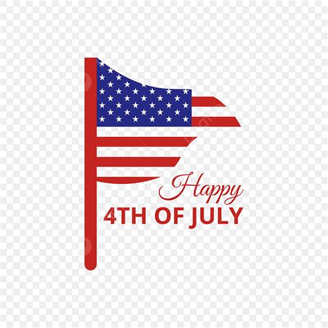 Happy 4th July Vector Hd PNG Images Happy 4th Of July With Minimalist