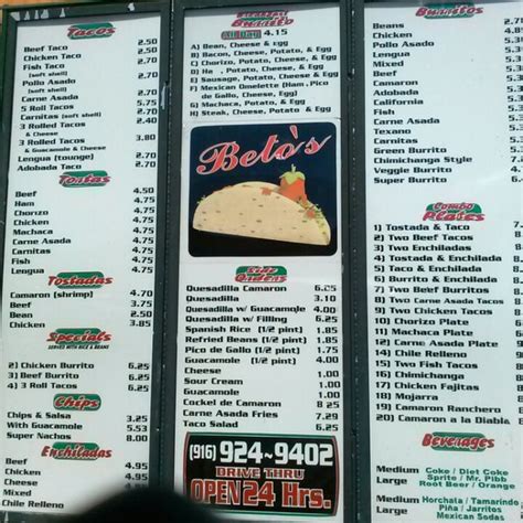 Los Betos Mexican Food Menu Made A Great Forum Ajax