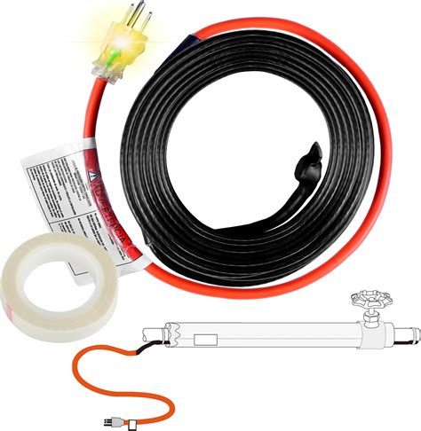 Heat Tape Easy Heat Freeze Protection Cable Waterline Heater Pre Cut To