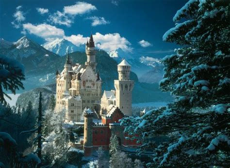 Neuschwanstein Castle In Winter 1000 Piece Jigsaw Puzzle Made By