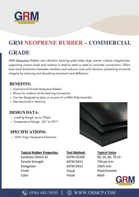 Ppt Virgin Neoprene Bearing Grm Custom Products Powerpoint