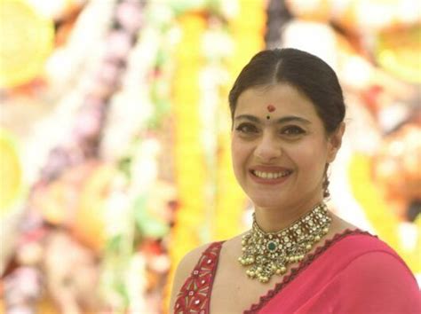 Kajol Looks Stunning In A Pink Saree For Durga Puja Celebrations