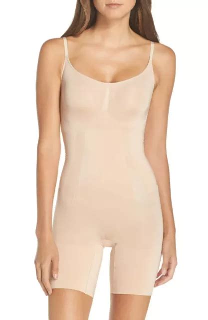 94 SPANX SS1715 OnCore Mid Thigh Shaper Bodysuit Nude Size Medium 51 23 PicClick UK