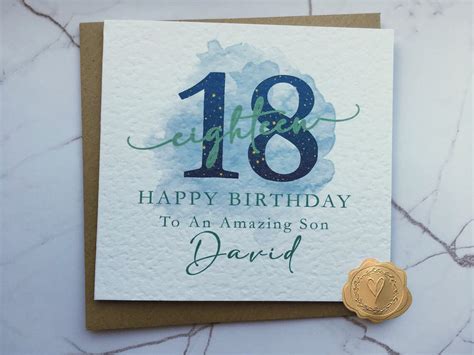 Personalised Th Birthday Card Eighteen Birthday Card Etsy Uk