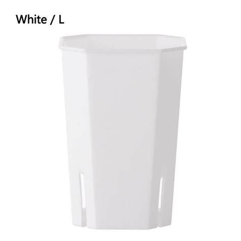 Pot De Fleur White S Pot De Fleurs Octogonal En Plastique Ouverture