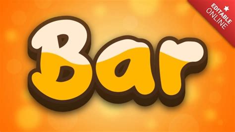 Bar | Orange Juice | Text Effect Generator