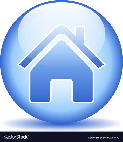 Home Button Royalty Free Vector Image Vectorstock