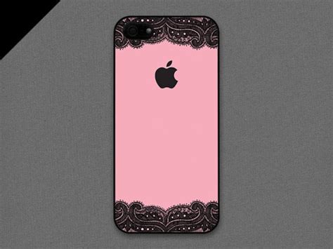 Items Similar To Iphone 4 4s Case Black Lace And Pale Pink Rose