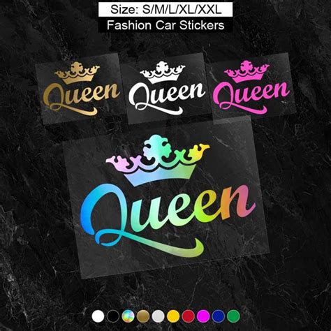 Buy 2 Get 1 Free Crown Queen Car Stickers Car Windows Decorate Vinyl ...