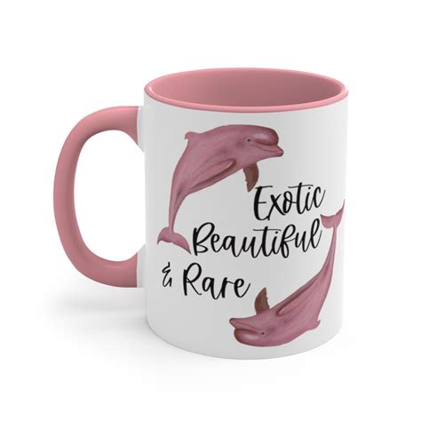 Pink Dolphin Coffee Mug Oz Dolphin Mug Pink Dolphin Etsy Espa A