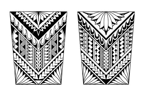 Premium Vector Wrap Around Arm Polynesian Tattoo Set Design Pattern Aboriginal Samoan