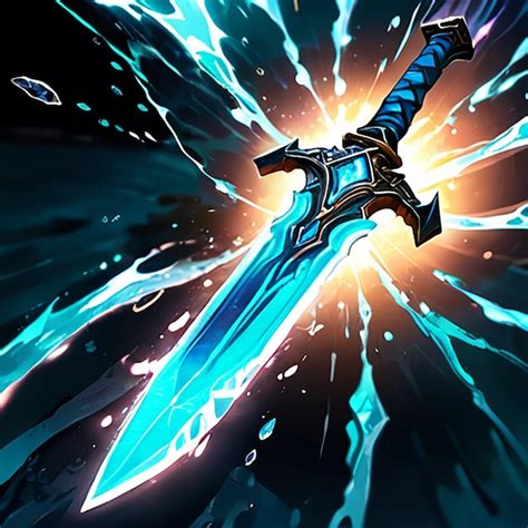 Premium Photo A Blue Sword With A Blue Sword In The Middle Of It