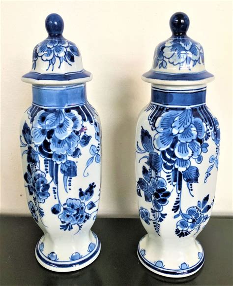 FIVE Royal Delft Ginger Jar Vase Garniture Set 5 Delfts Blauw Etsy