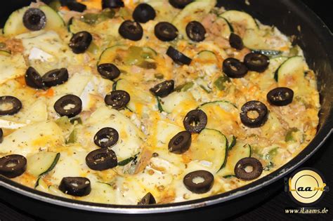 Paprika Zucchini Omelette ilaams Kochen Backen Genießen