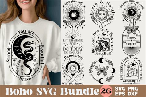 Boho SVG PNG Bundle Boho T Shirt Design Graphic By Regulrcrative