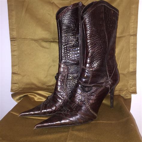 Sex Alligator Heeled Boots Depop